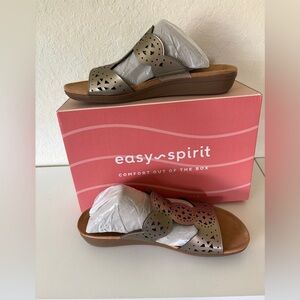 Easy Spirit Women's Brixton 3 Bronze Comfort Slip-On Sandals Size 9.5 M